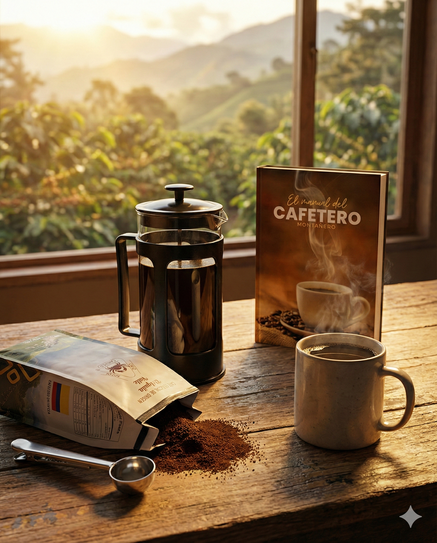 Pura Elegancia Arriera: Kit Ritual Premium con Prensa Francesa + El Encime del Ebook y Cuchara