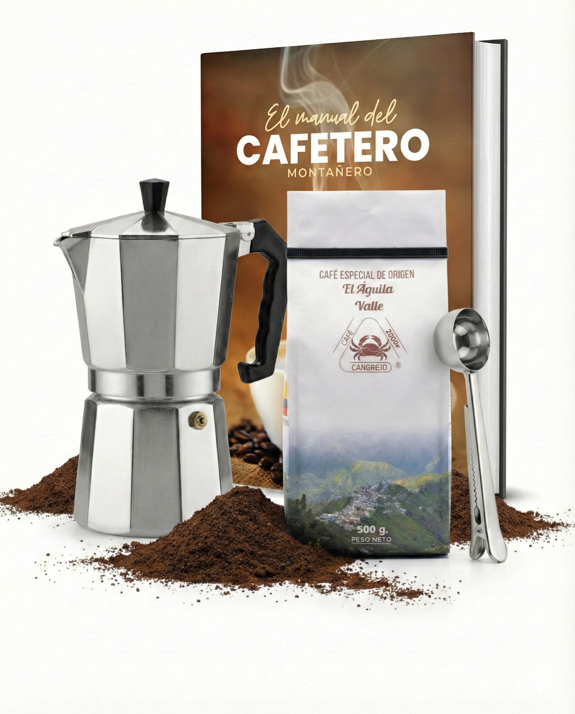 Kit Café Especial + Cafetera Moka Italiana – El Ritual del Arriero Berraco